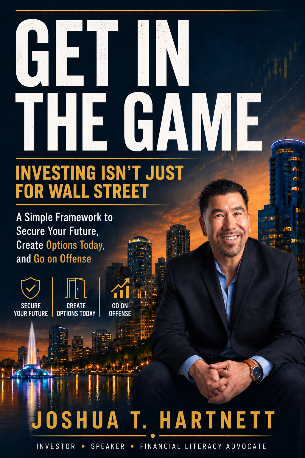Cover concept for Get in the Game by Joshua T. Hartnett